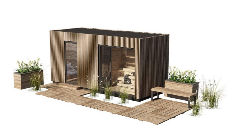 Venkovní sauna na míru - modulární - Unikátní saunový systém